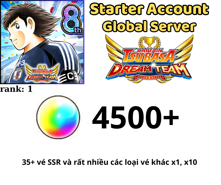 [GLOBAL] 4500+ Balls Captain Tsubasa: Dream Team Starter Account